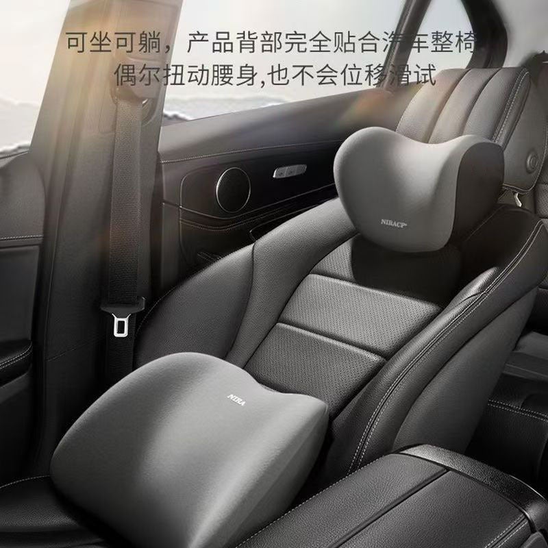 Car Headrest Neck Pillow Lumbar Pillow Car Pillow Car Neck Pillow Memory Seat Backrest Waist Suit Cushion - Image 4